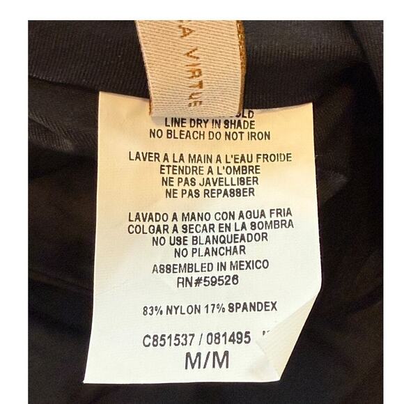 NEW Becca Women's Black Strappy Halter One-Piece Swimsuit Size Medium NWT - Picture 4 of 4